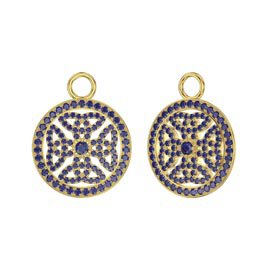 Sapphire Celtic Knot 18ct Gold Vermeil Interchangeable Earring Drops