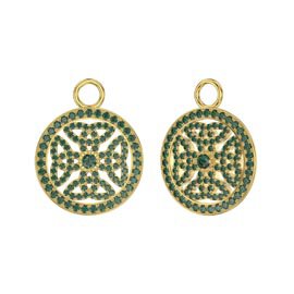 Emerald Celtic Knot 18ct Gold Vermeil Interchangeable Earring Drops