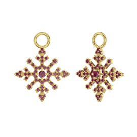 Ruby Snowflake 18ct Gold Vermeil Interchangeable Earring Drops