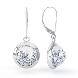 Sapphire Dome 2ct Diamond 18ct White Gold Earrings