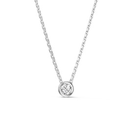 Infinity 0.25ct Lab Diamond 9ct White Gold Bezel Pendant Necklace