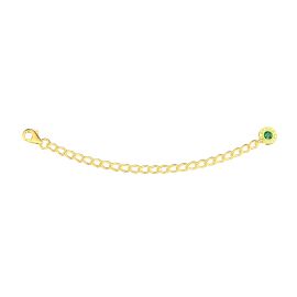 Emerald 3 inch 18ct Gold Vermeil Extension Chain