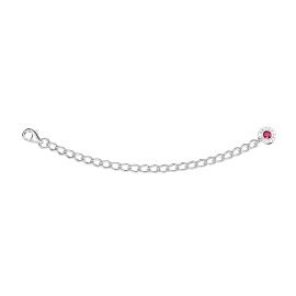 Ruby 3 inch Platinum plated Silver Extension Chain