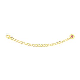 Ruby 3 inch 18ct Gold Vermeil Extension Chain