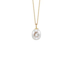 Venus White Pearl Drop 18ct Gold Vermeil Necklace