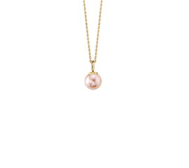 Infinity Pink Pearl 18ct Gold Vermeil Adjustable Necklace