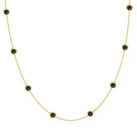 Onyx By the Yard 18ct Gold Vermeil Silver Necklace