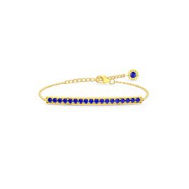 Eternity Sapphire 18ct Gold Vermeil Line Bracelet