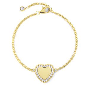Charmisma White Sapphire 18ct Gold Vermeil Heart Bracelet
