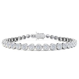 Infinity Moissanite 9ct White Gold Tennis Bracelet