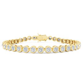 Infinity Moissanite 9ct Yellow Gold Tennis Bracelet