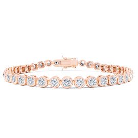 Infinity 3.6ct Lab Diamond 9ct Rose Gold Tennis Bracelet