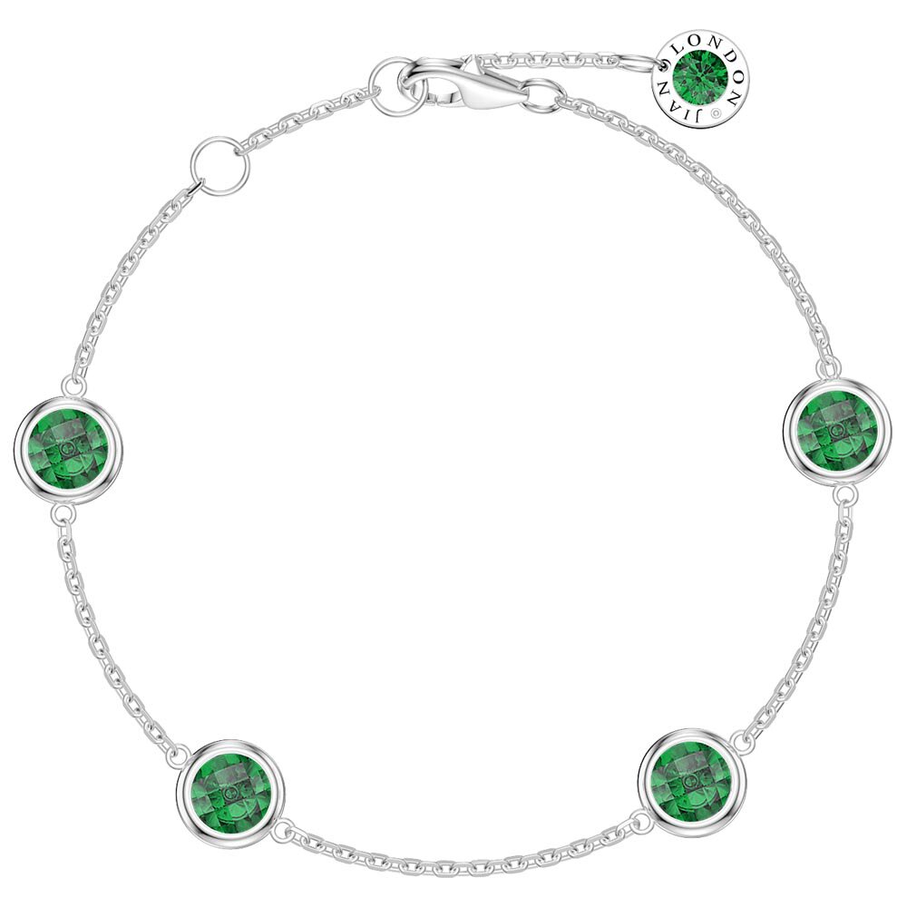 Emerald By the Yard 18ct White Gold Bracelet