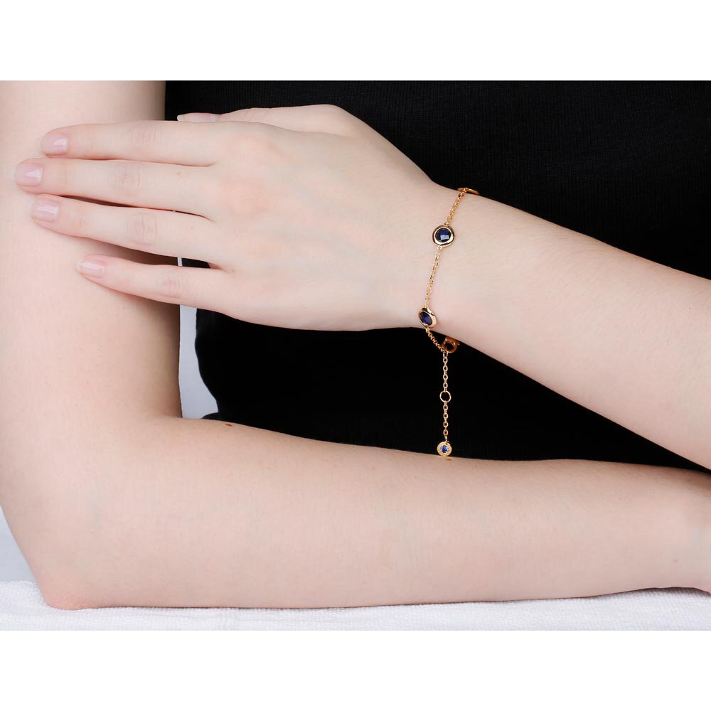 Sapphire By the Yard 18ct Gold Vermeil Bracelet #2