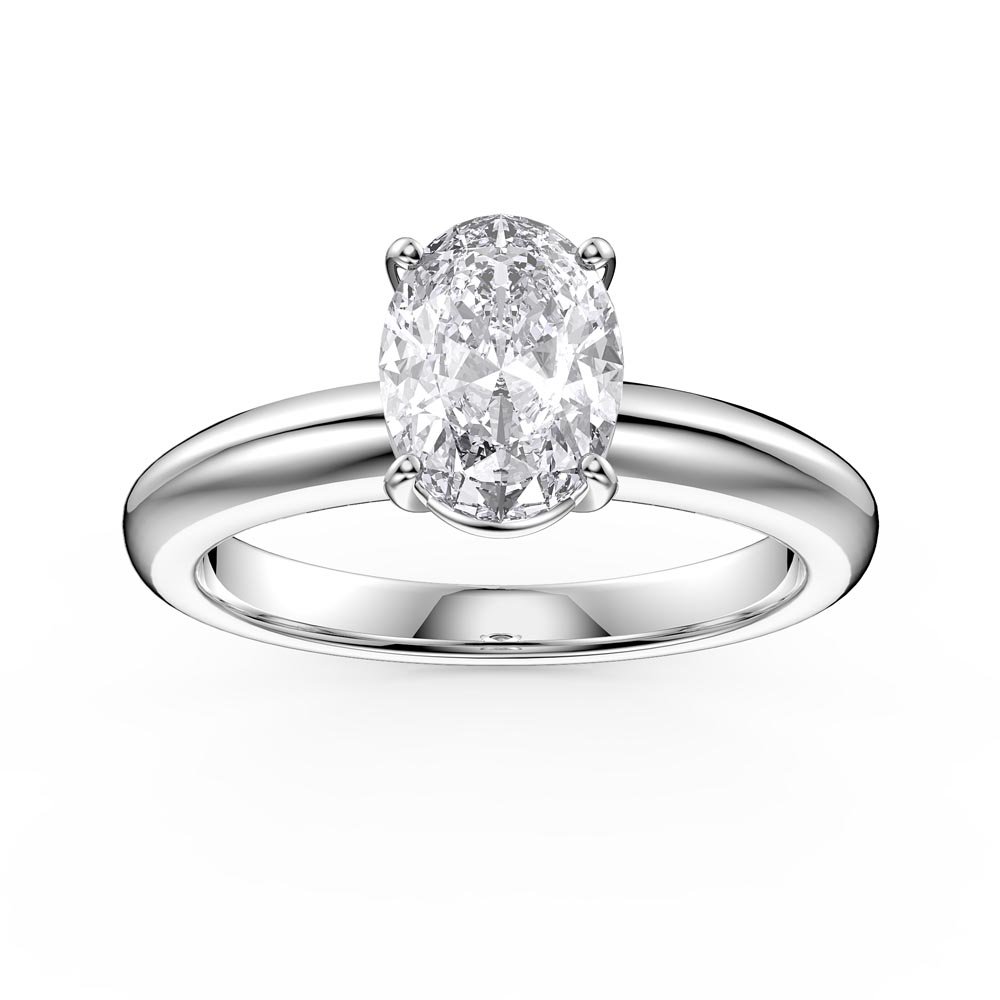 Unity 1.25ct Oval Lab Grown Diamond Solitaire 18ct White Gold Engagement Ring