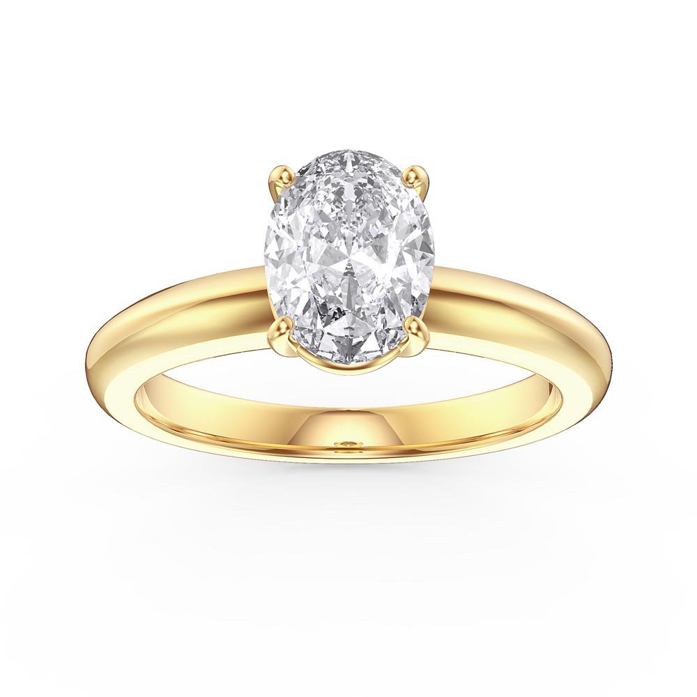 Unity 1.25ct Oval Lab Grown Diamond Solitaire 18ct Yellow Gold Engagement Ring