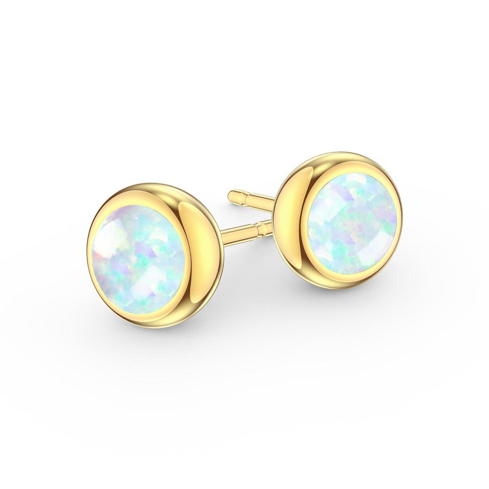 Infinity Opal 9ct Yellow  Gold Stud Earrings
