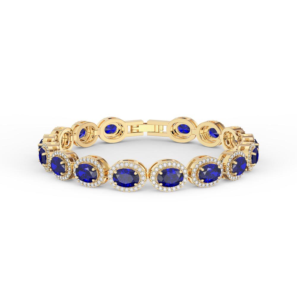 Meridian White Gold Bracelet WIth Sapphires - London Road Jewellery