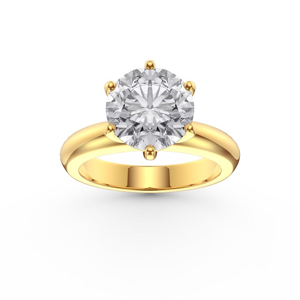 Unity 2ct Moissanite Solitaire 18ct Yellow Gold Engagement Ring