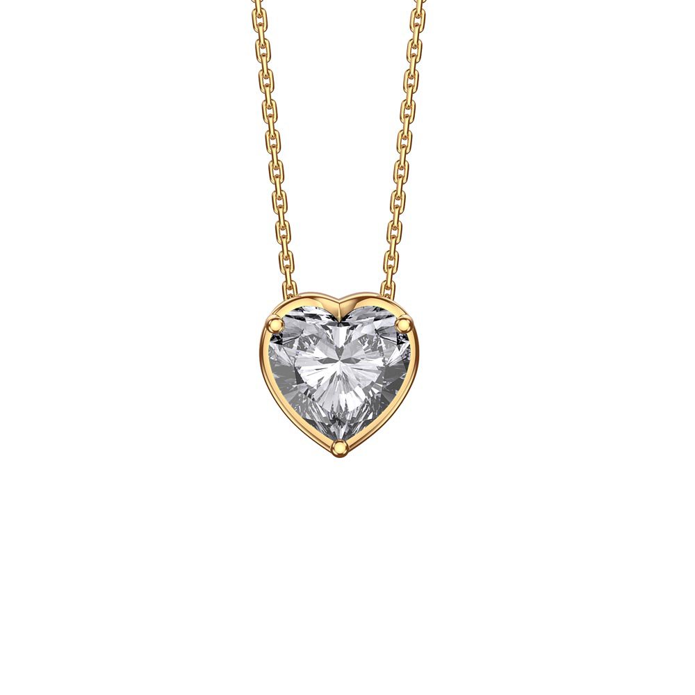 Infinity 1ct Heart White Sapphire 18ct Gold Vermeil Pendant