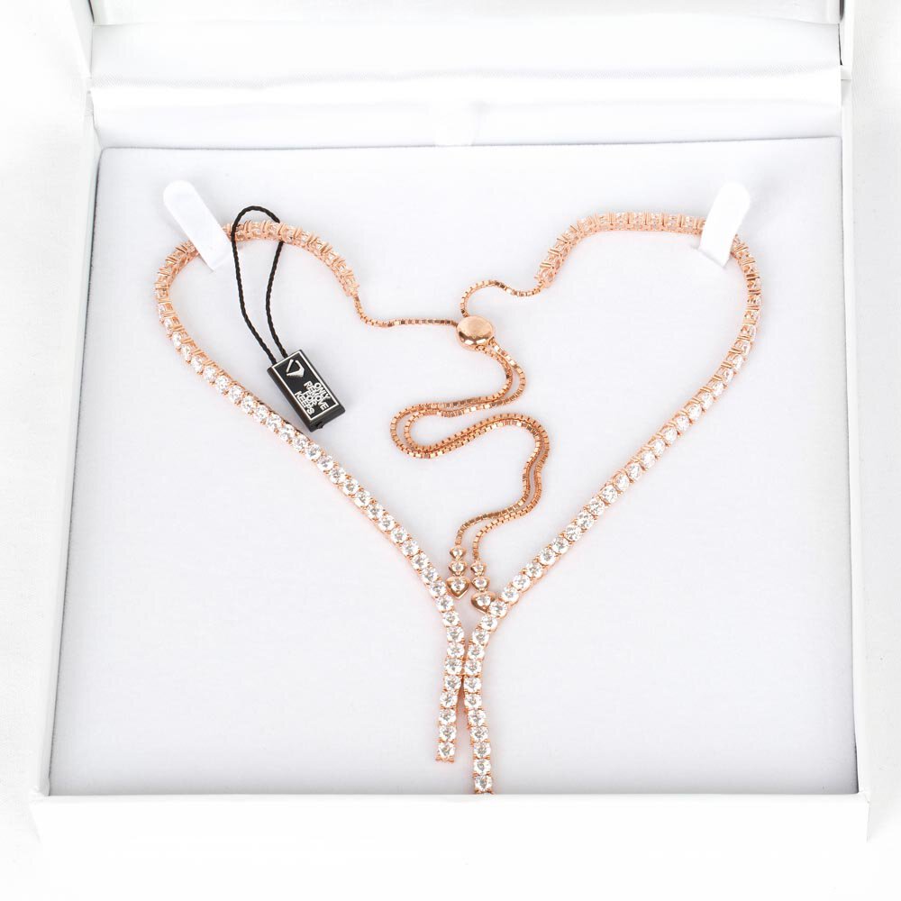 Eternity Asymmetric Drop White Sapphire 18ct Rose Gold Vermeil Jewellery Set #3