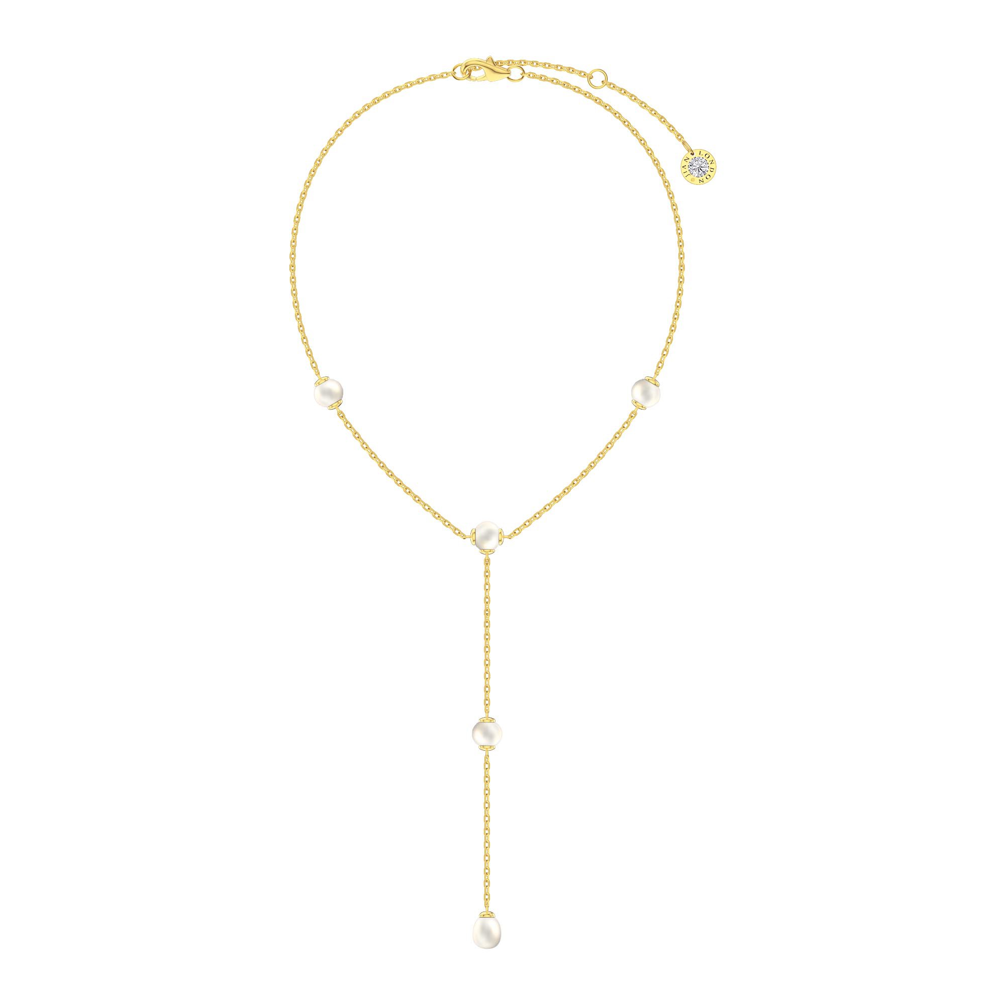 Pearl By The Yard Ct Gold Vermeil Lariat Necklace Jian London