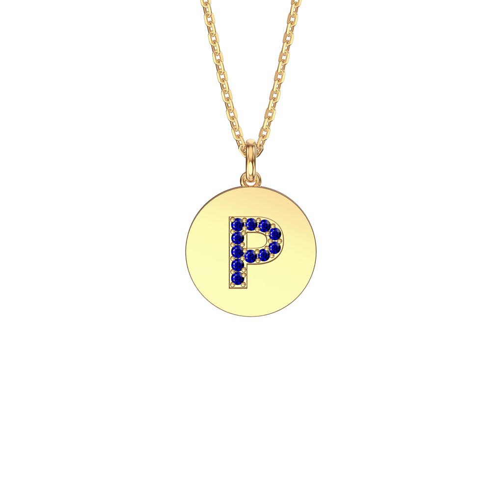 Charmisma Sapphire Pave 18ct Gold Vemeil Alphabet Pendant P