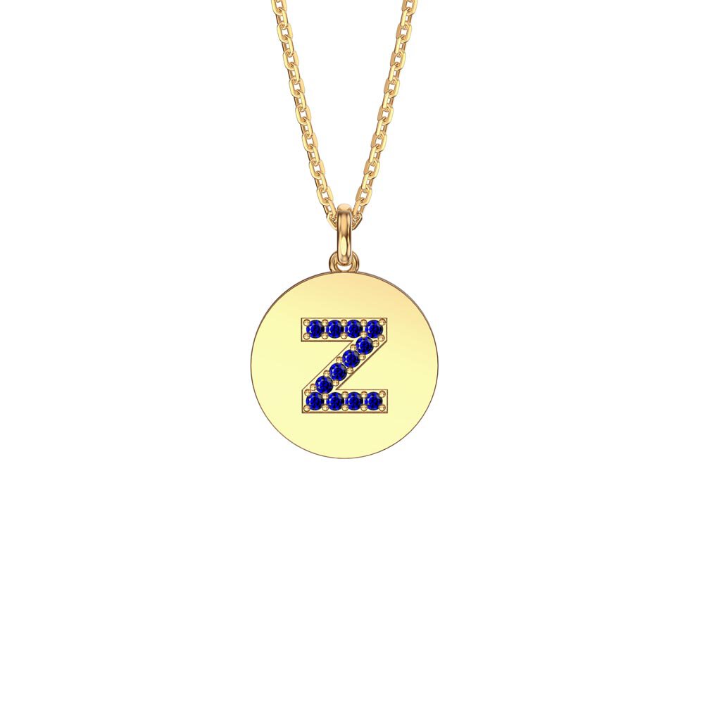Charmisma Sapphire Pave 18ct Gold Vemeil Alphabet Pendant Z