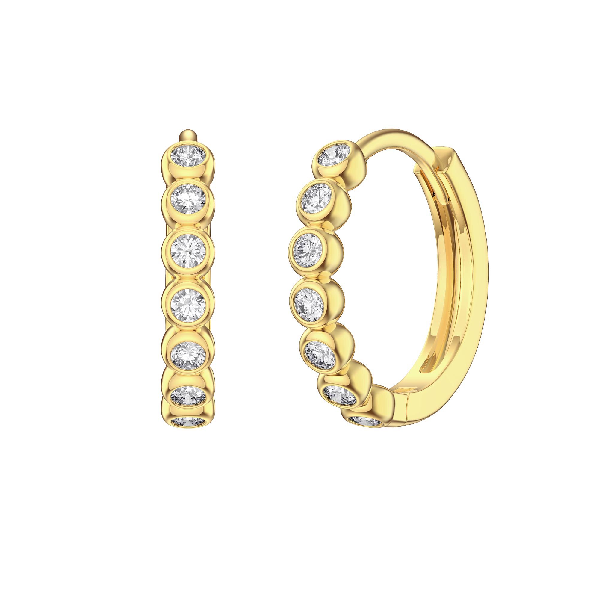 9ct Yellow Gold Silver Filled Plain 20mm Hoop Earrings – Shiels Jewellers