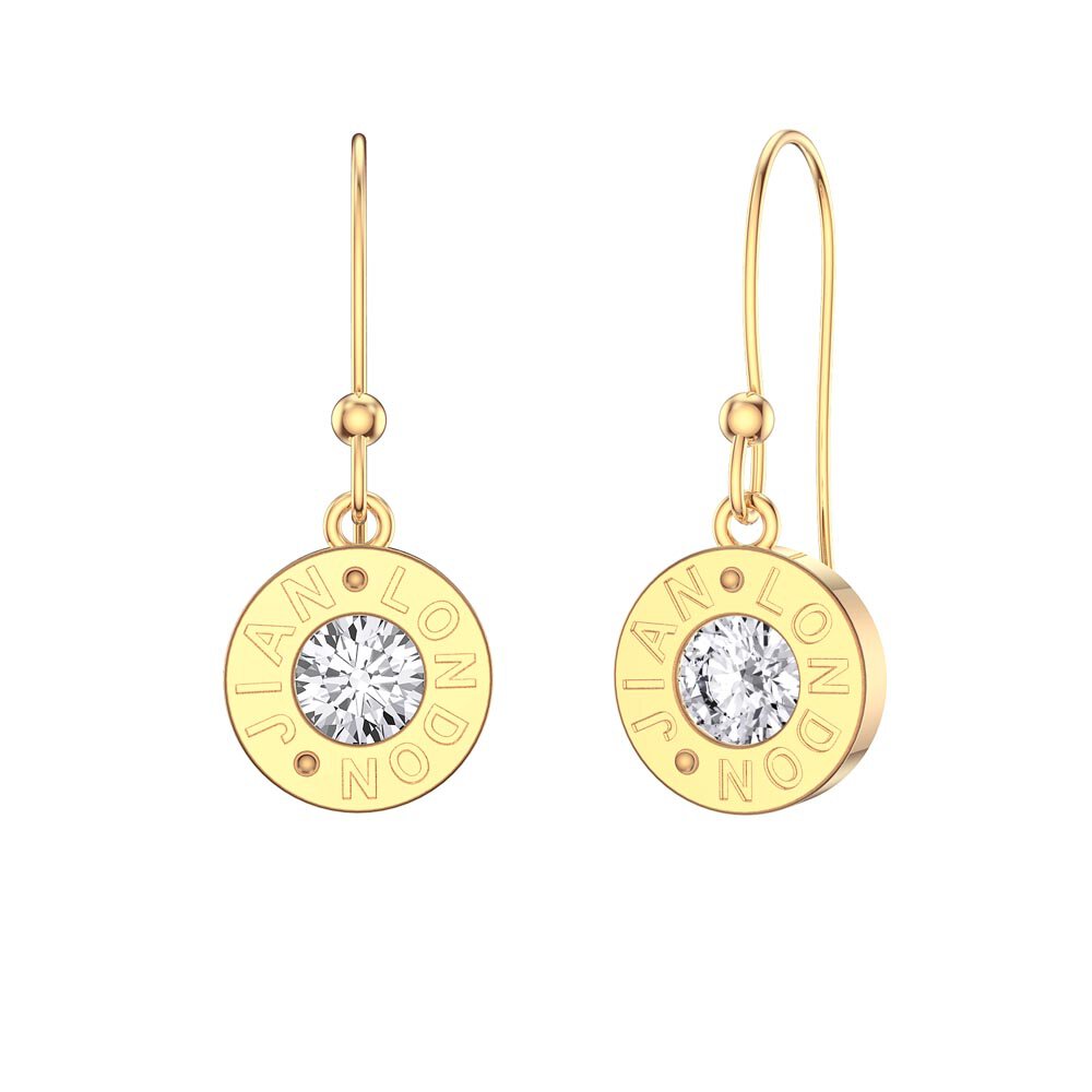 Charisma Moissanite 18ct Gold Vermeil Dainty Drop Earrings