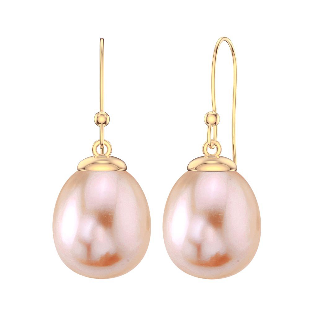Venus Pink Pearl 18ct Gold Vermeil Drop Earrings | Jian London