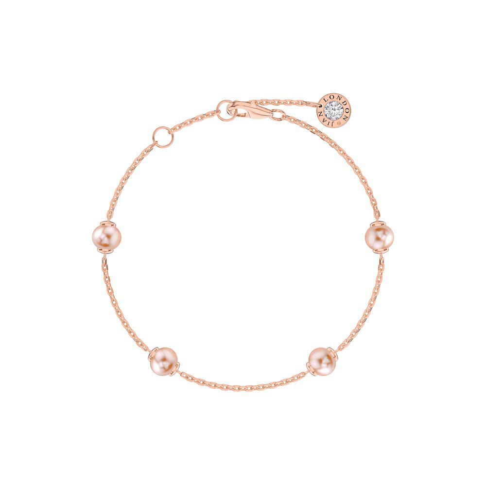 Pink Pearl By the Yard 18ct Rose Gold Vermeil Bracelet
