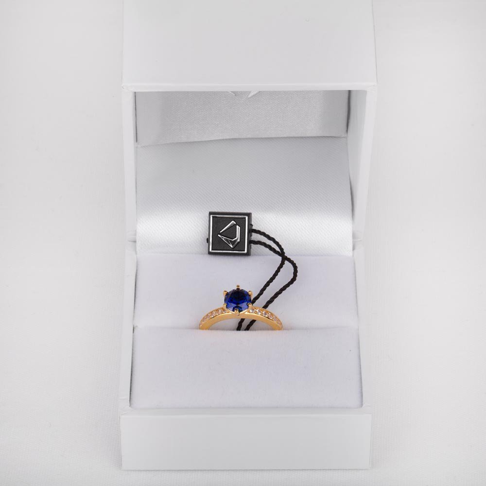 Unity 1ct Sapphire Lab Diamond 9ct Yellow Gold Channel Set Ring #5