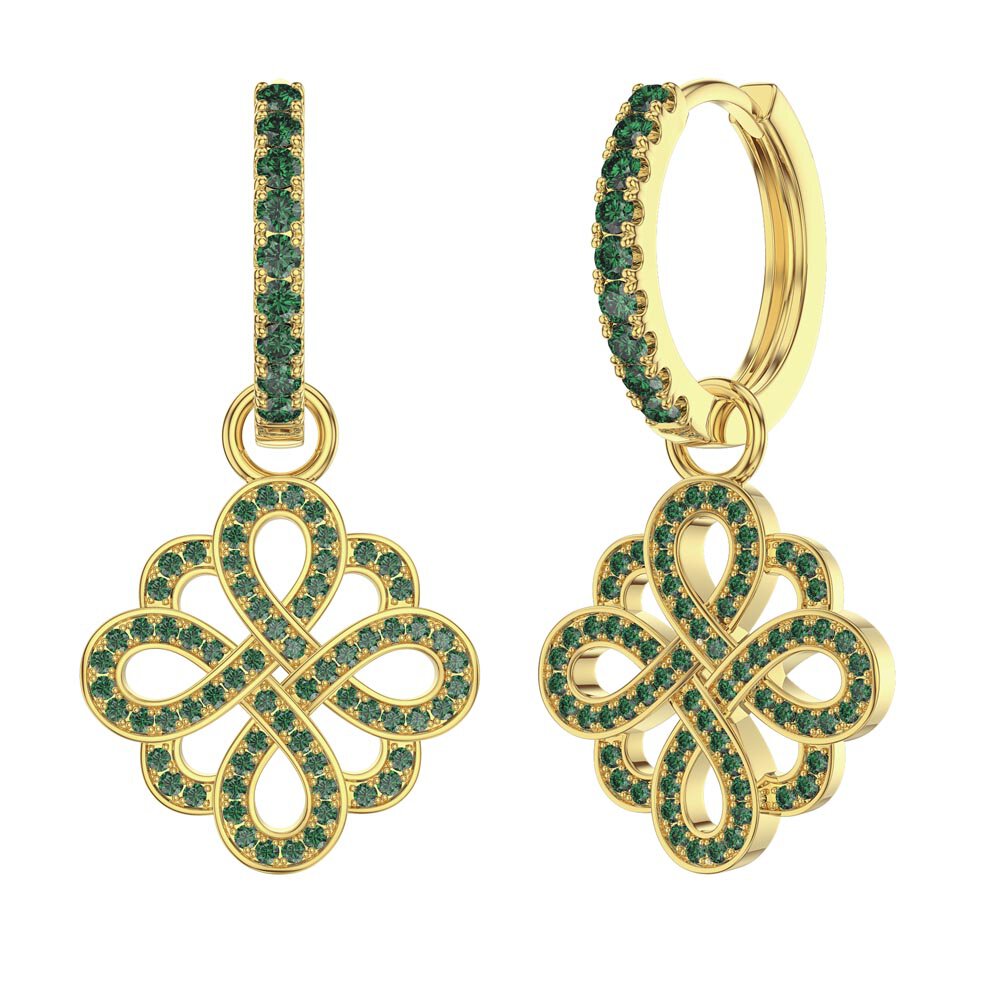 Emerald Infinity 18ct Gold Vermeil Interchangeable Earring Drops #5
