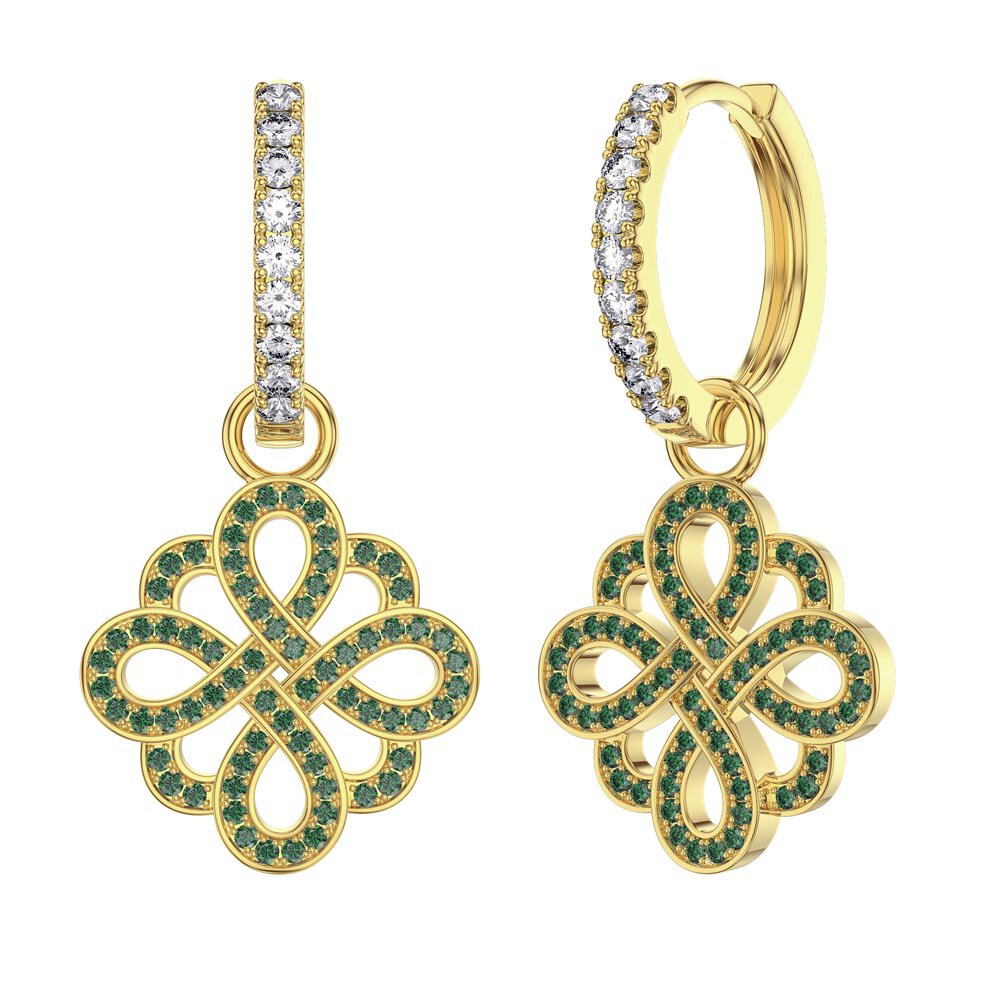 Emerald Infinity 18ct Gold Vermeil Interchangeable Earring Drops #4