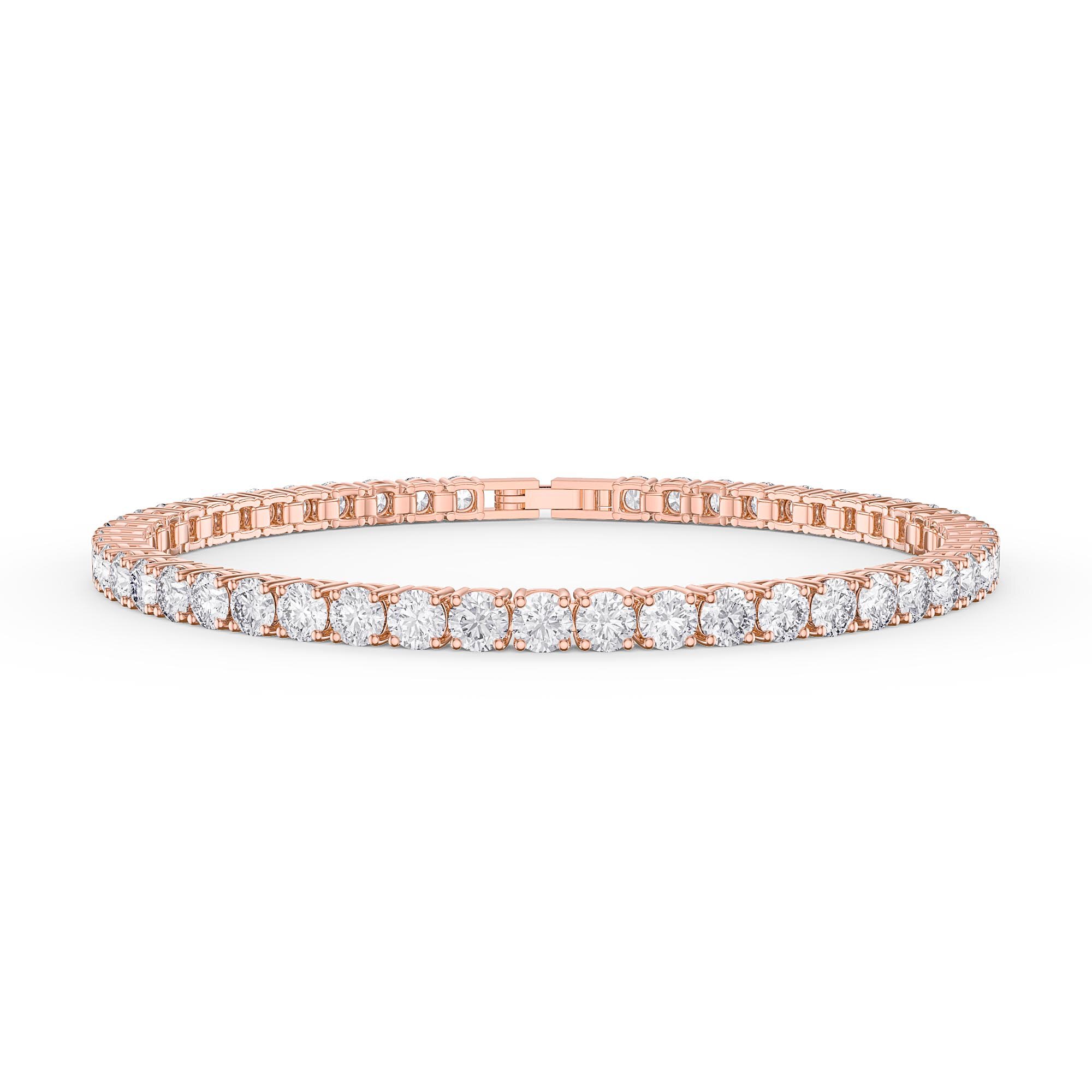Eternity Diamond CZ 18ct Rose Gold Vermeil Tennis Bracelet | Jian London