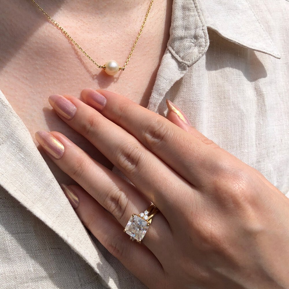 Venus White Pearl 18ct Gold Vermeil Necklace #4