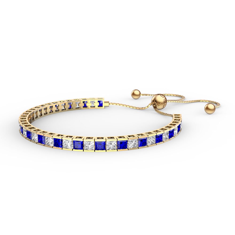 Princess Sapphire 18ct Gold Vermeil Fiji Friendship Tennis Bracelet