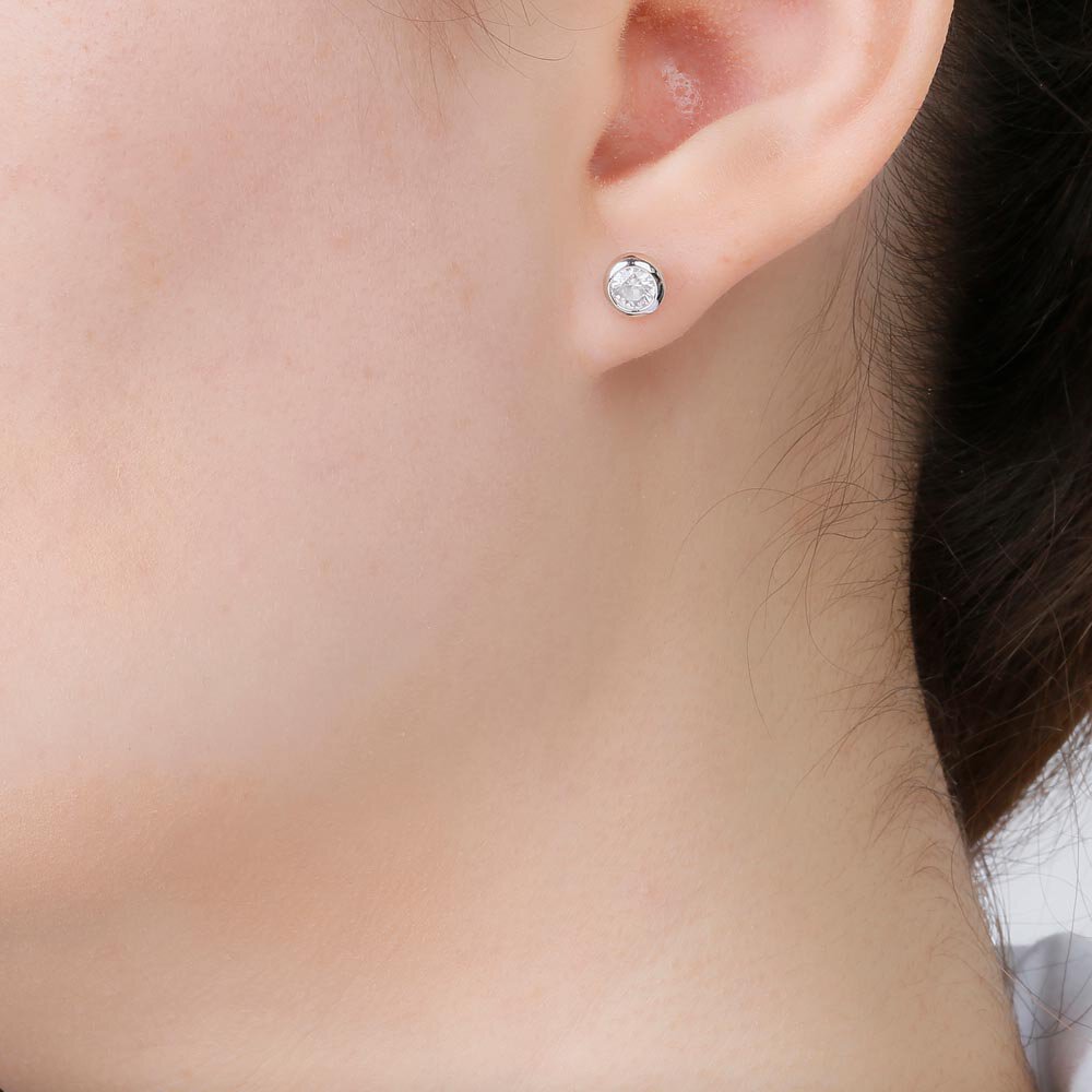 Infinity 0.5ct Lab Diamond 18ct White Gold Stud Earrings #2