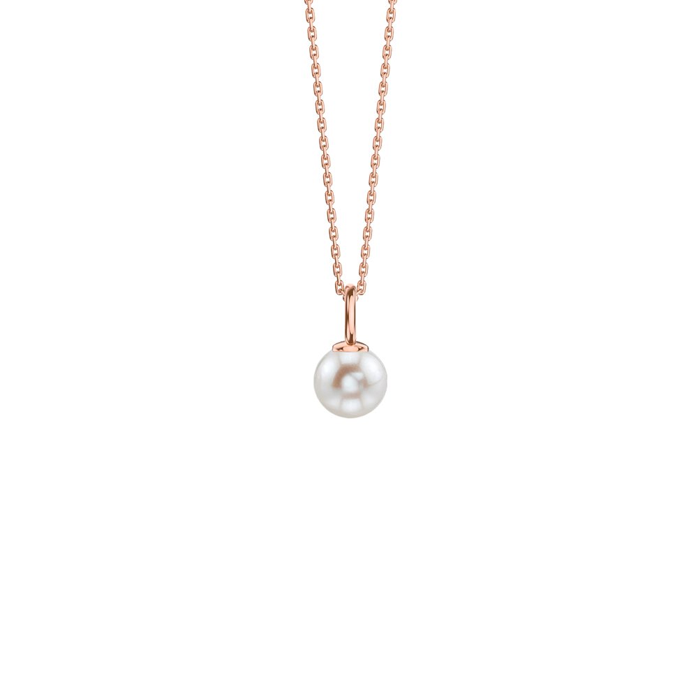 Infinity Pearl 18ct Rose Gold Vermeil Adjustable Necklace