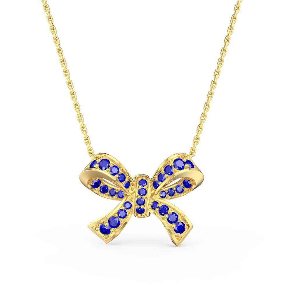 Charisma Sapphire Ribbon 18ct Gold Vermeil Adjustable Pendant Necklace