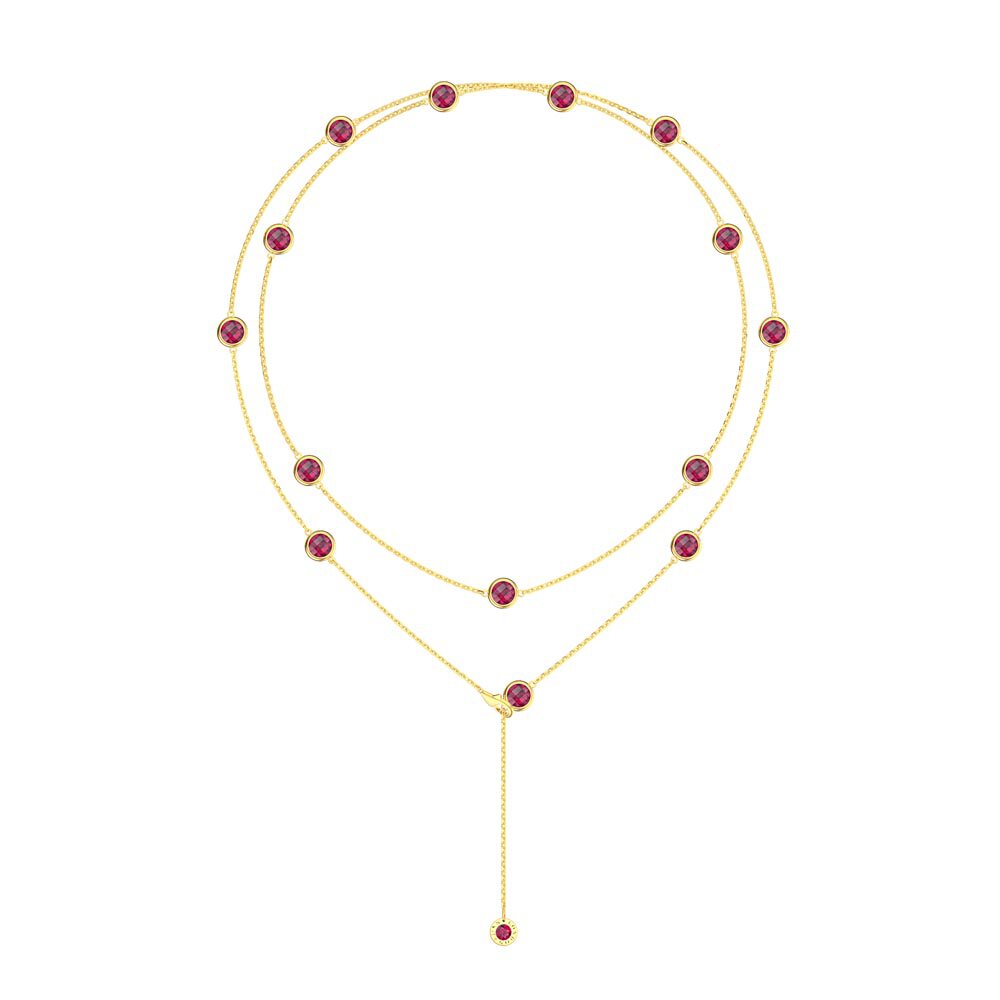 Ruby By the Yard 18ct Gold Vermeil Necklace | Jian London