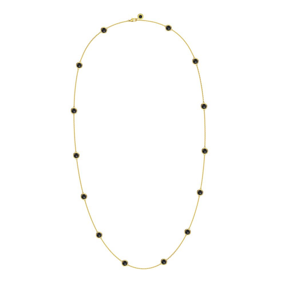 Onyx By the Yard 18ct Gold Vermeil Silver Necklace #3