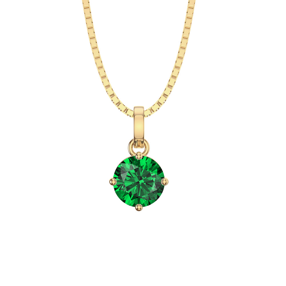 Charmisma 1.0ct Emerald 18ct Gold Vermeil Pendant