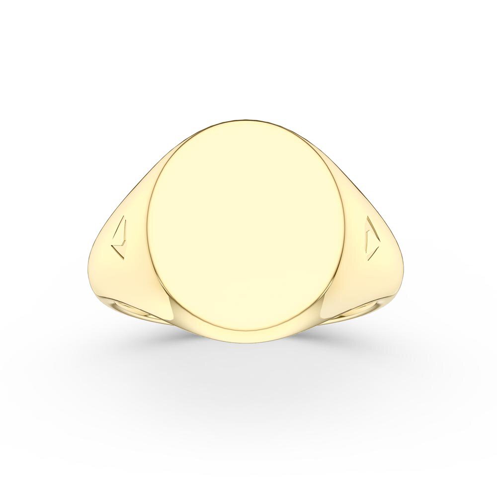 Oval 9ct Yellow Gold Signet Ring