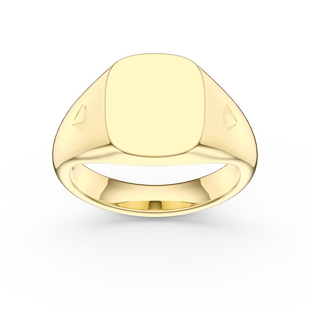 Cushion 9ct Yellow Gold Signet Ring