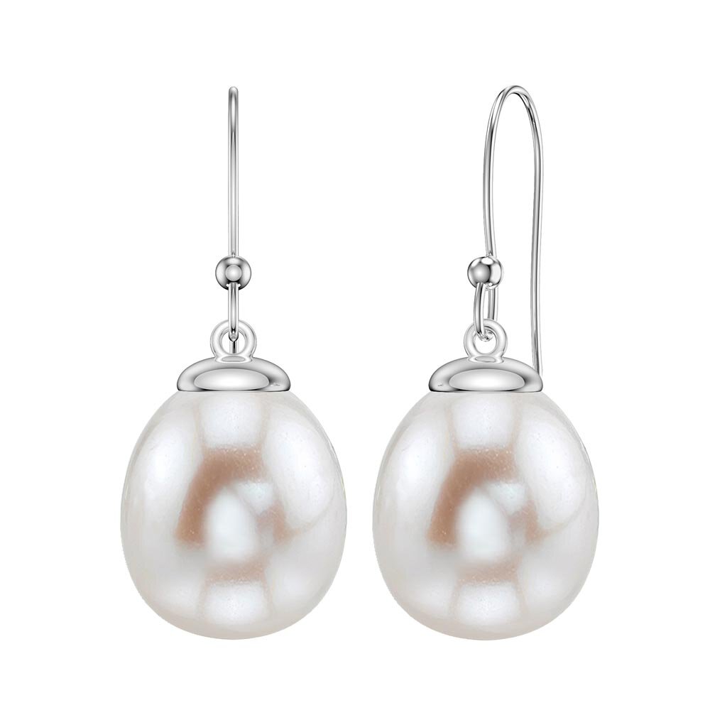 Venus Pearl Platinum plated Silver Drop Earrings #1