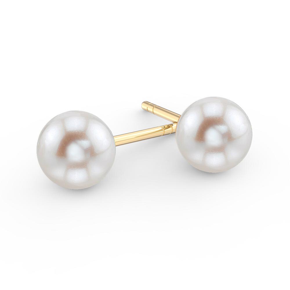 Venus Pearl 18ct Gold Vermeil Stud Earrings 7.5 to 8.0mm