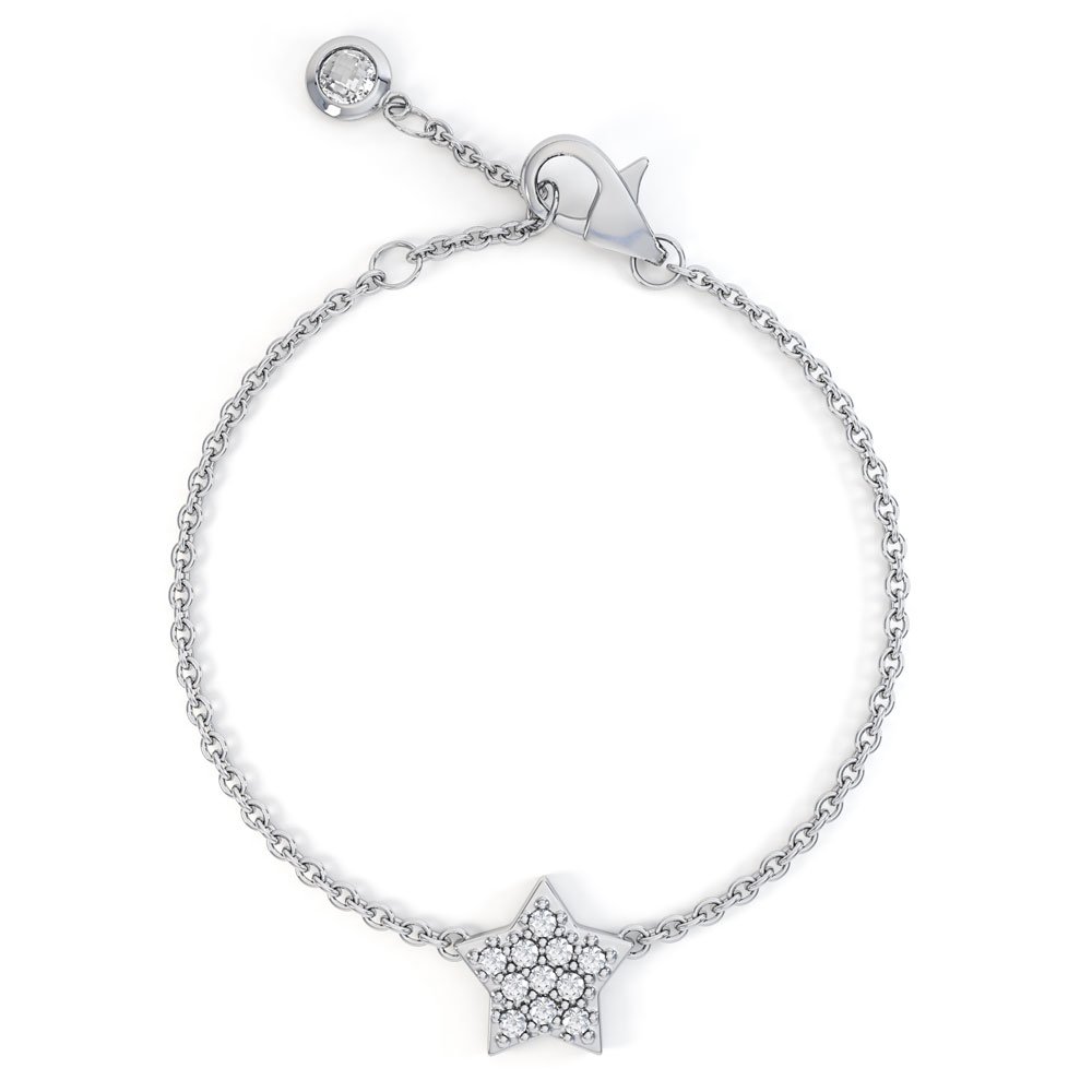 Charmisma GH SI1 Diamond Star 18ct White Gold Bracelet