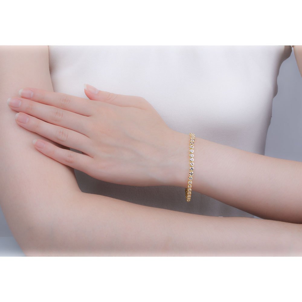 Infinity White Sapphire 18ct Gold Vermeil Jewellery Set #4